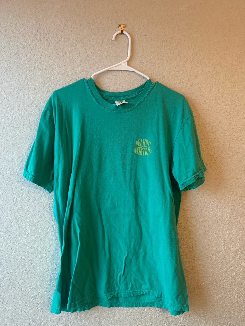 Comfort Colors Teal Green Short Sleeve Tee with Small Chest Print